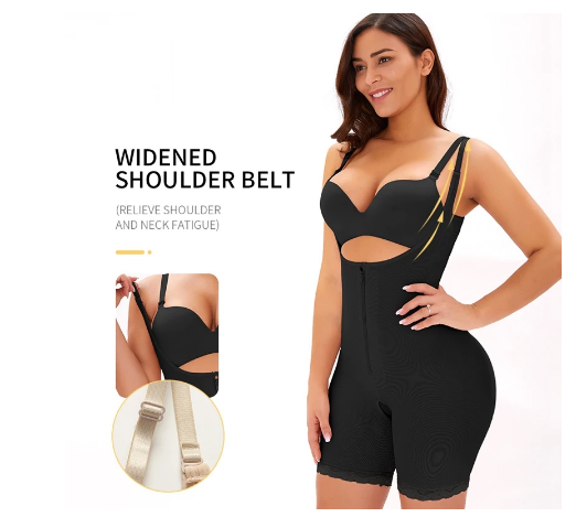 One-Piece Body Shaping Jersey with Front Zipper