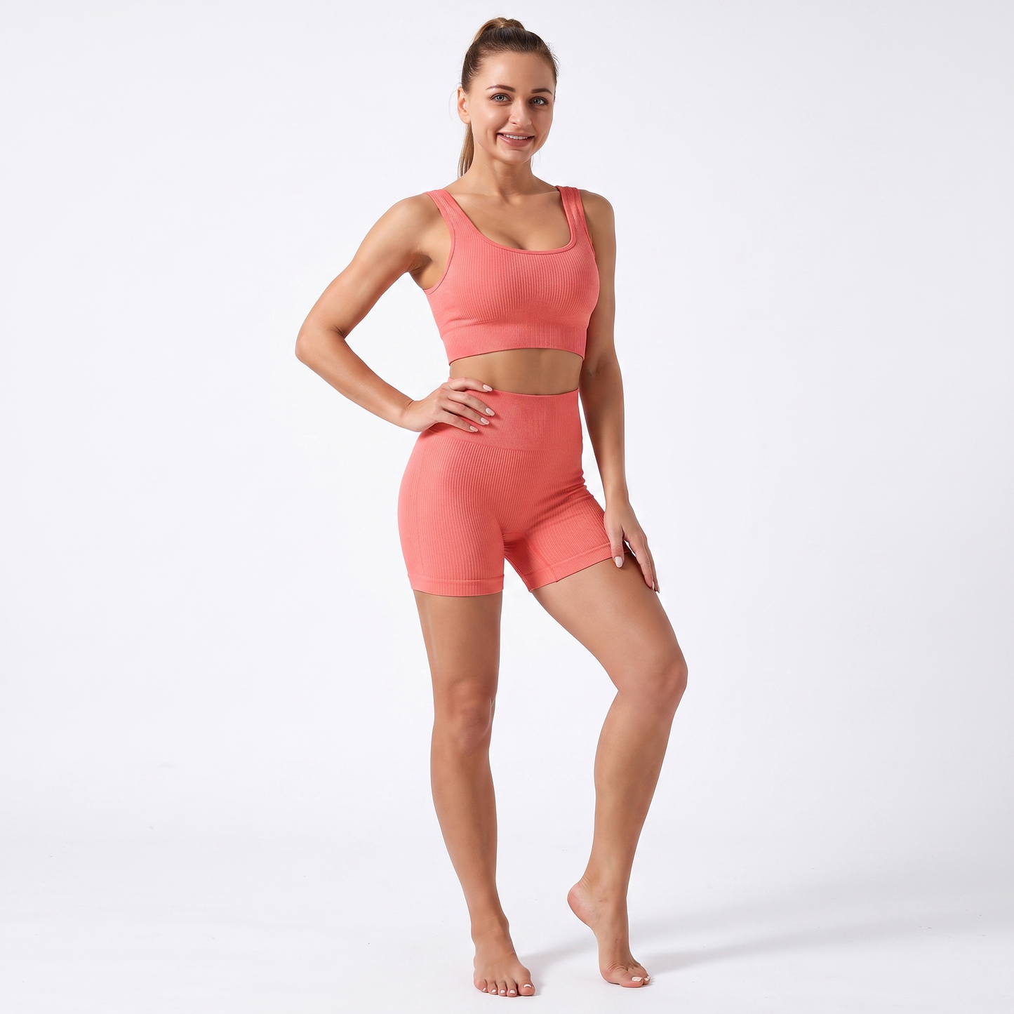 Pure Balance Ribbed Yoga Set